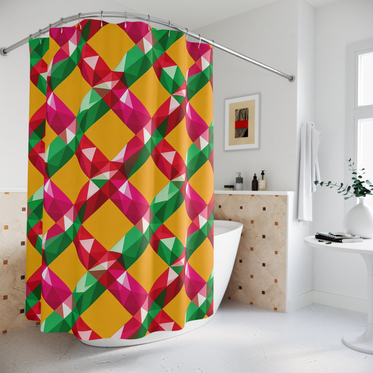 Big Jewel Prism Weave II Shower Curtain – Prism Weave Pattern