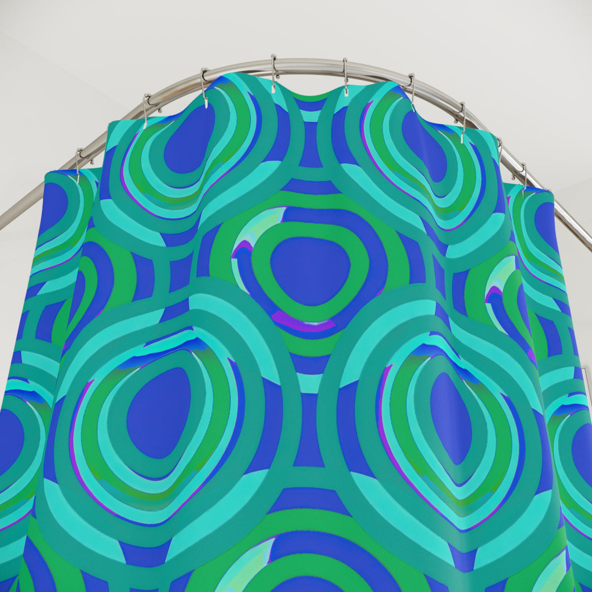 Interlocking Ring Ripples Shower Curtain – Ocean Jewel
