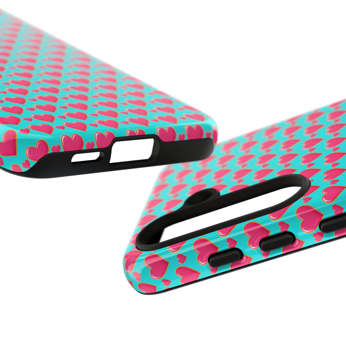 Heart Bubble Grid Tough Phone Case – Pop Hearts Pattern