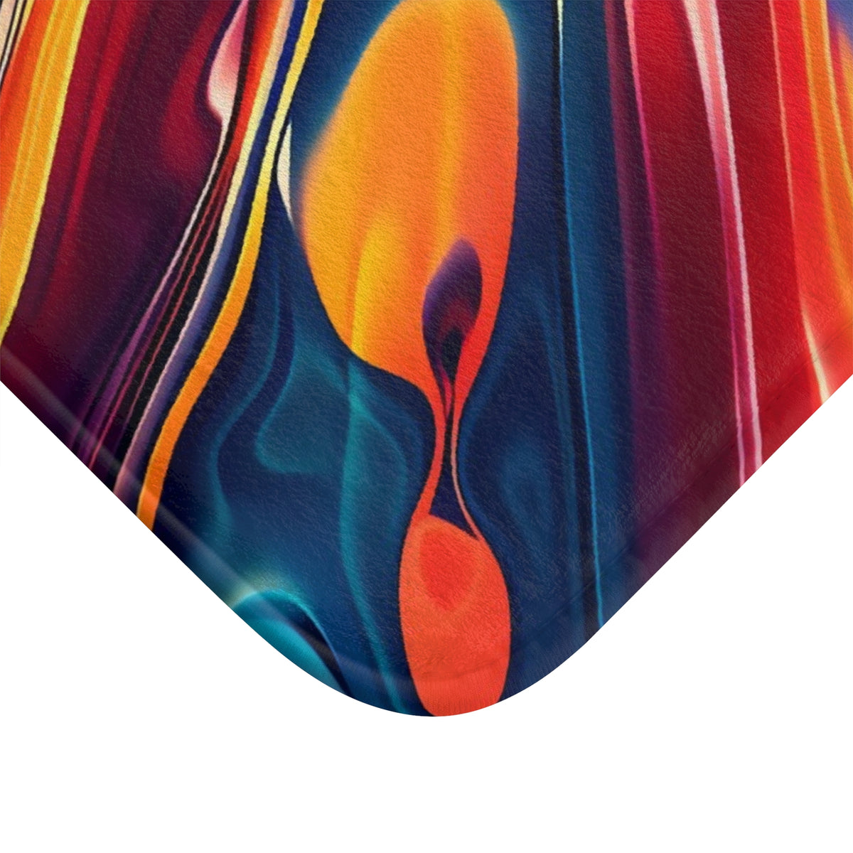 Liquid Rainbow Swirl Bath Mat – Psychedelic Fluid Art