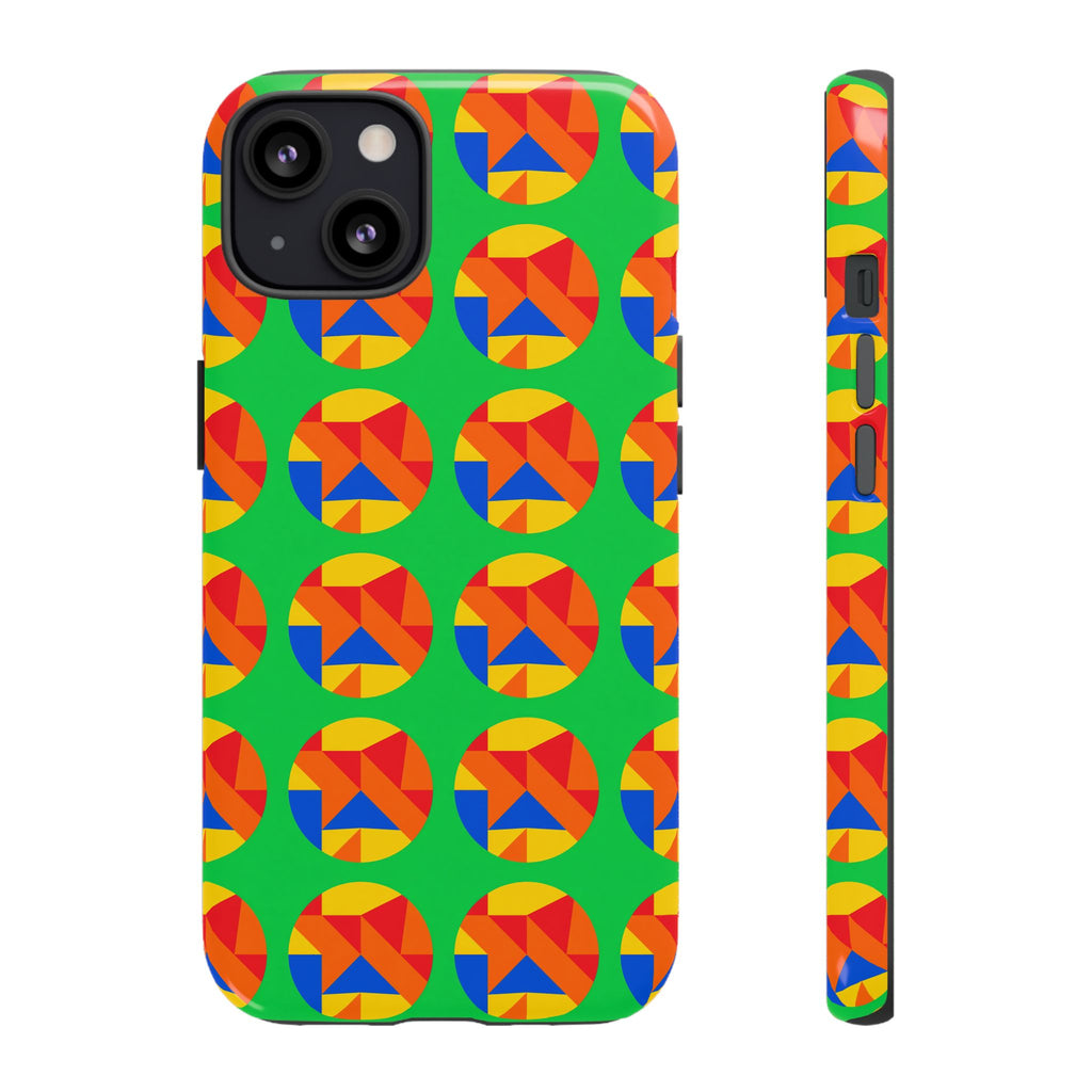 Broken Circle Planes Tough Phone Case – Cubist Abstract Pattern