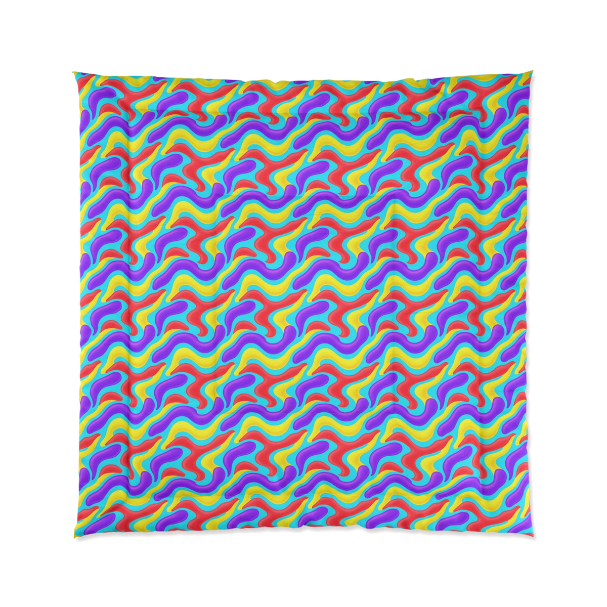 Liquid Band Ripple Comforter – Op-Art Fluid Bands Pattern