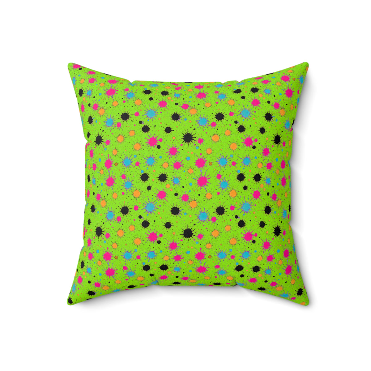 Splat Storm Faux Suede Cushion – Tropical Punch