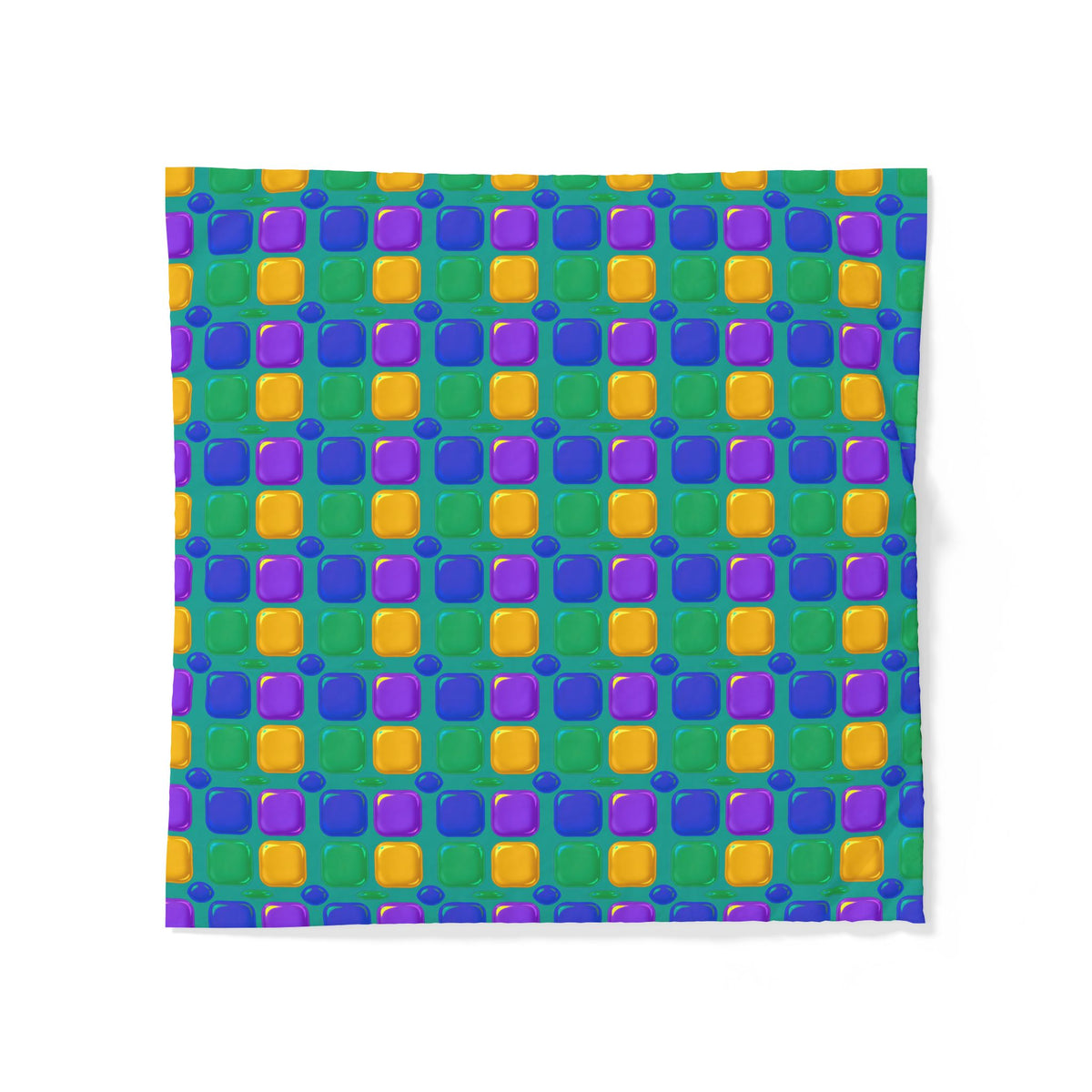 Giant Puffy Glass Cushions Cotton Duvet Cover – Peacock Jewel