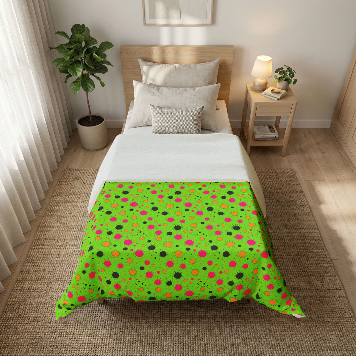 Blot Burst Cotton Duvet Cover – Tropical Punch