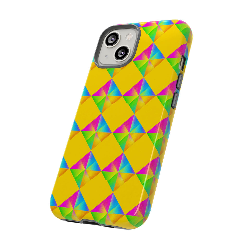 Iridescent Kite Quartet Tough Phone Case – Iridescent Geometric Pattern