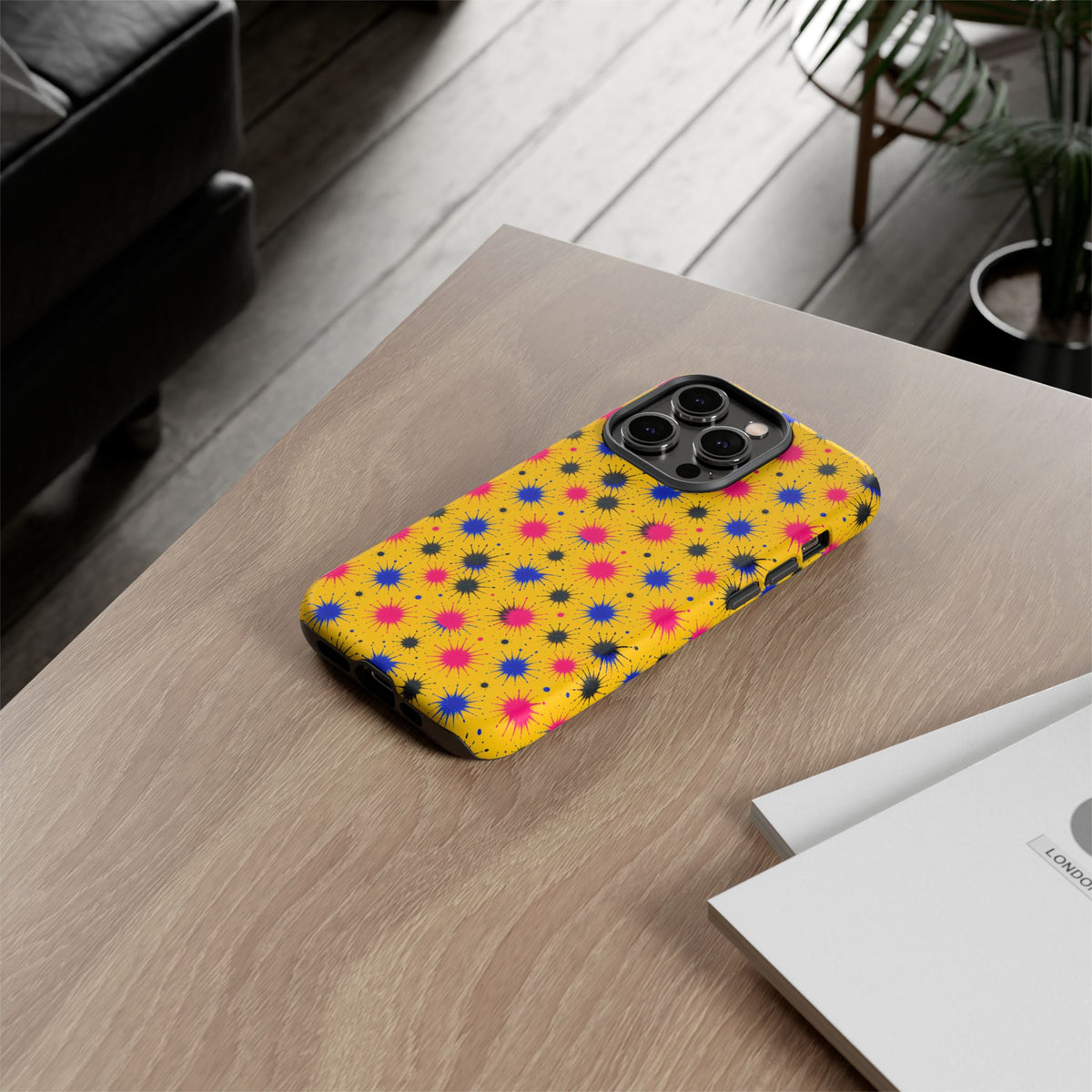 Splash Crowns Tough Phone Case – Ink Splash Pattern