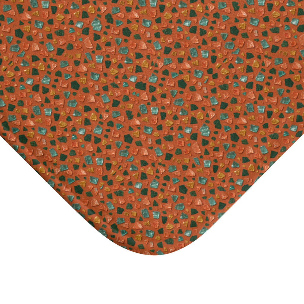 Glass Chip Sheen Bath Mat – Terrazzo Pattern