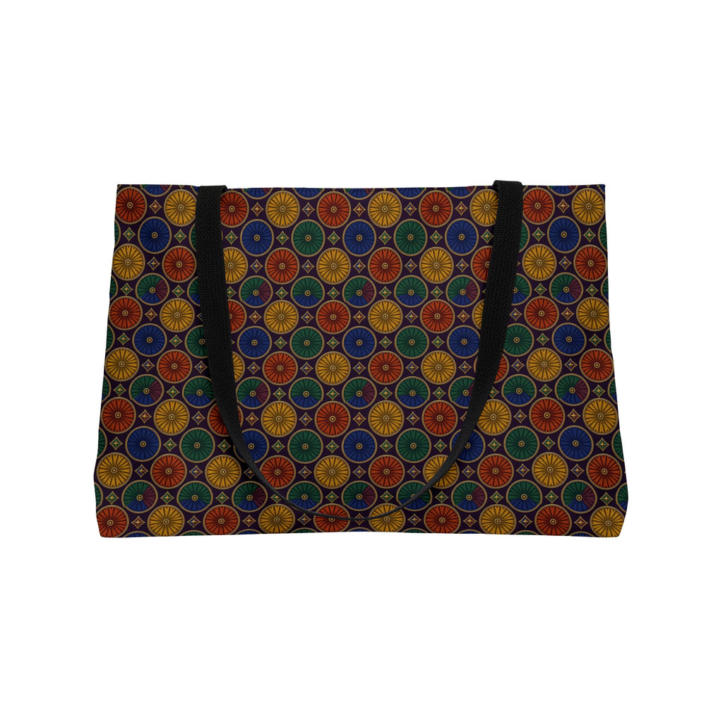 Enamel Parasol Medallions Weekender Tote Bag – Art Deco Geometric Pattern