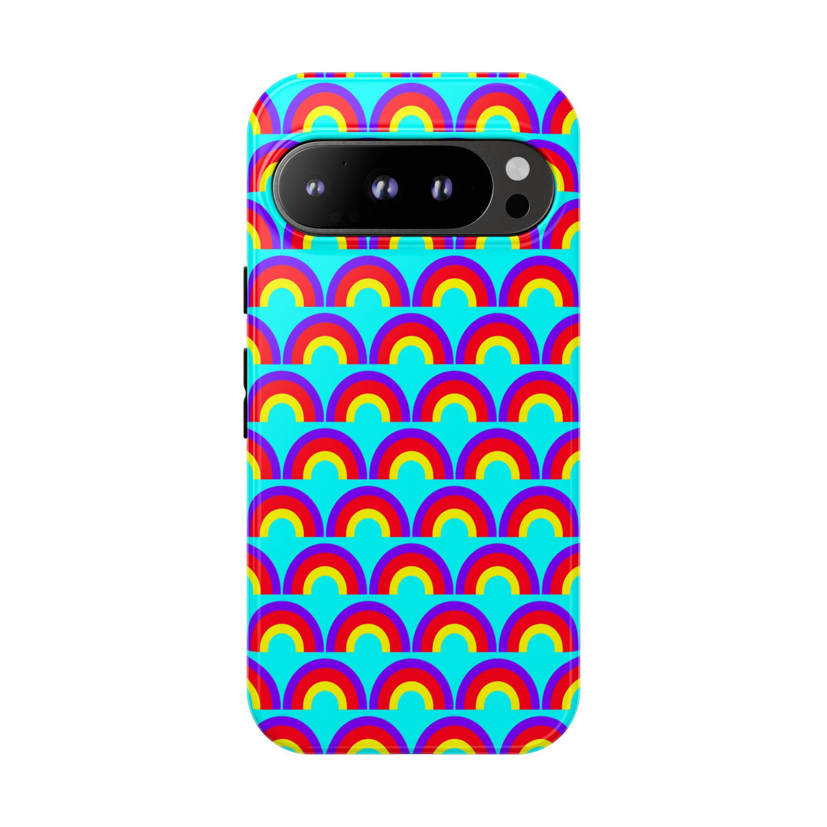 Chromatic Scallop Ripple Tough Phone Case – Op-Art Scallops Pattern