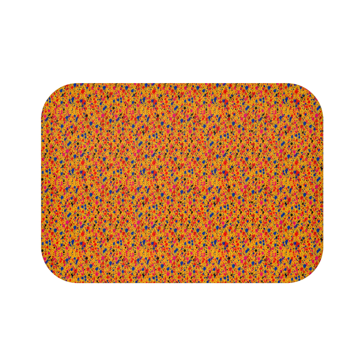 Layered Drip Spray Bath Mat – Paint Splatter Pattern