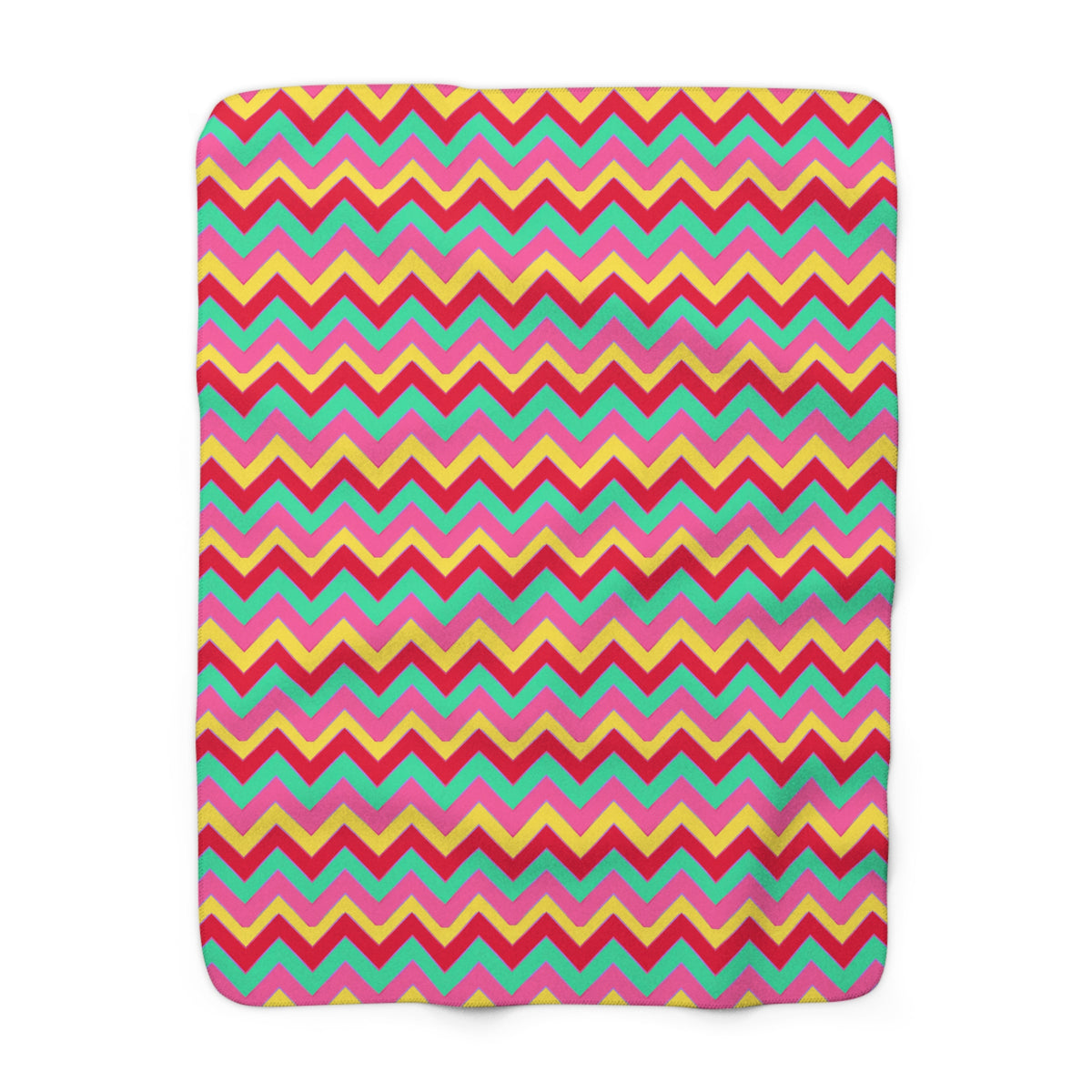 Jewel Chevron Bands Sherpa Fleece Blanket – Candy Christmas