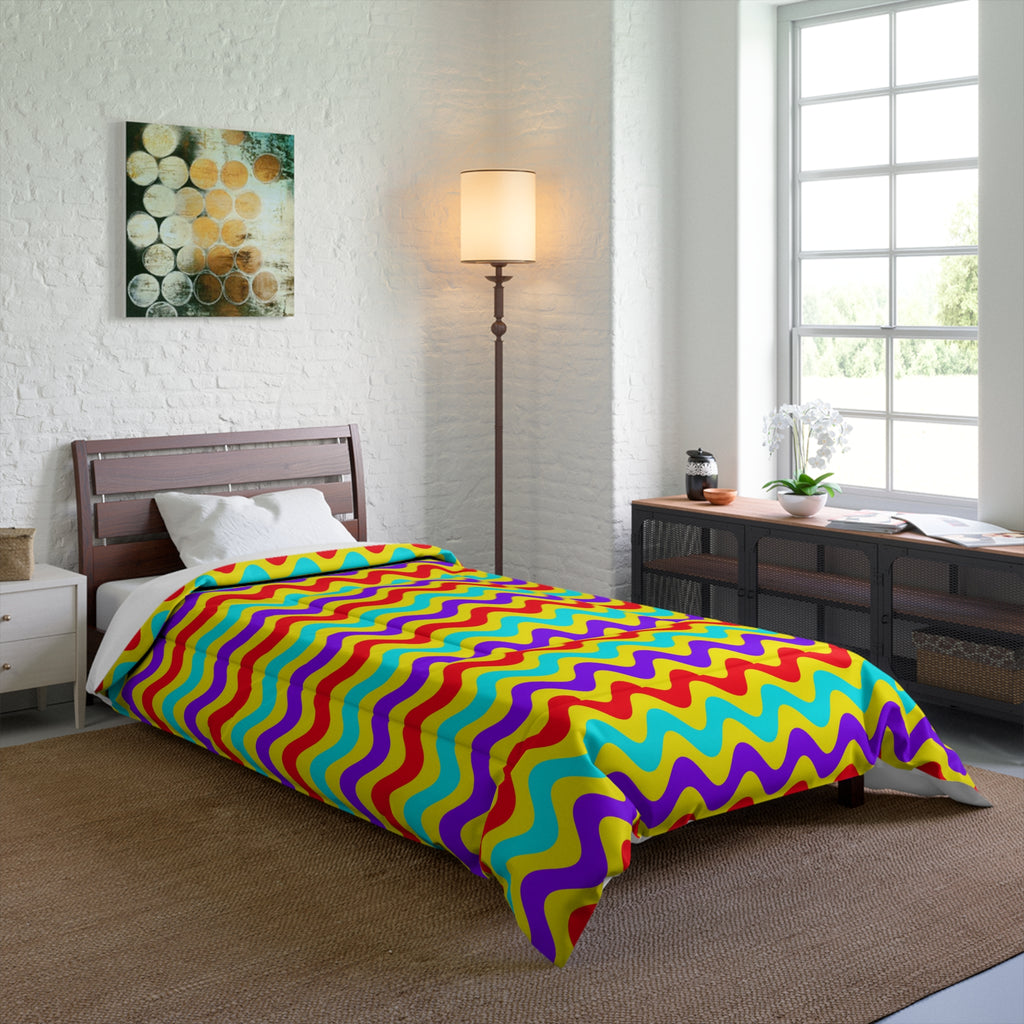 Big Ripple Chevrons Comforter – Op-Art Chevron Pattern