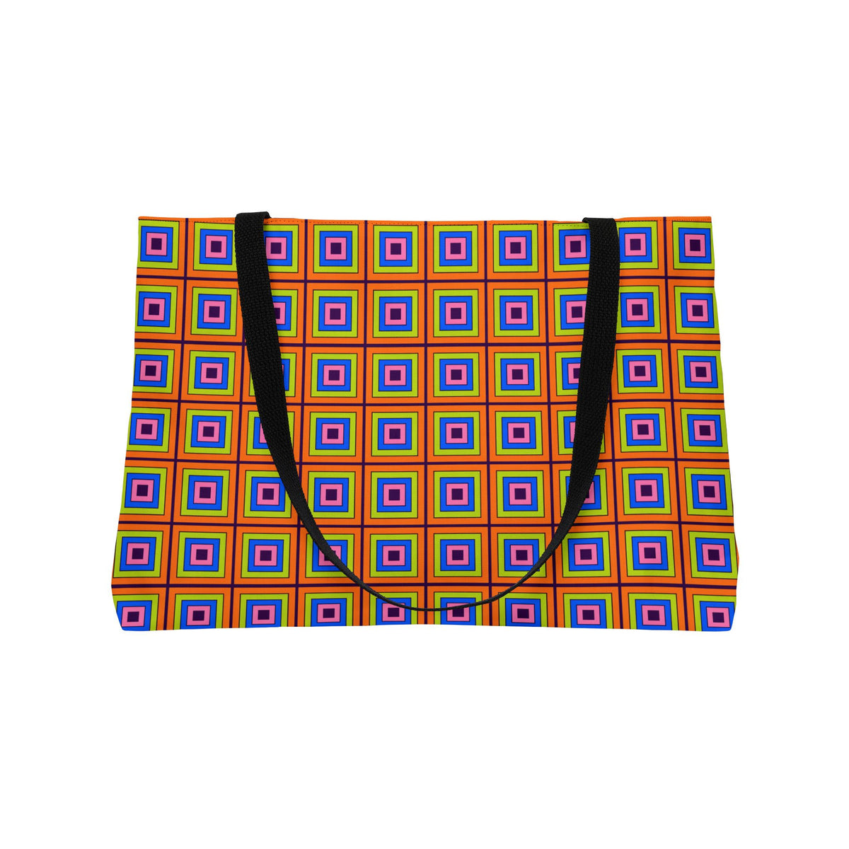 Concentric Square Pop Weekender Tote Bag – Op-Art Pattern
