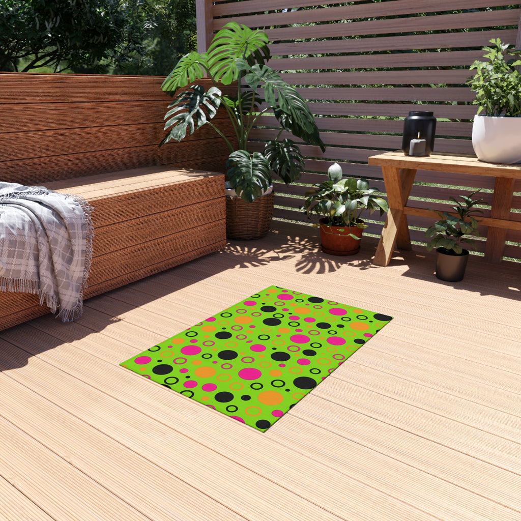 Bubble Outlines Outdoor Rug – Tropical Punch