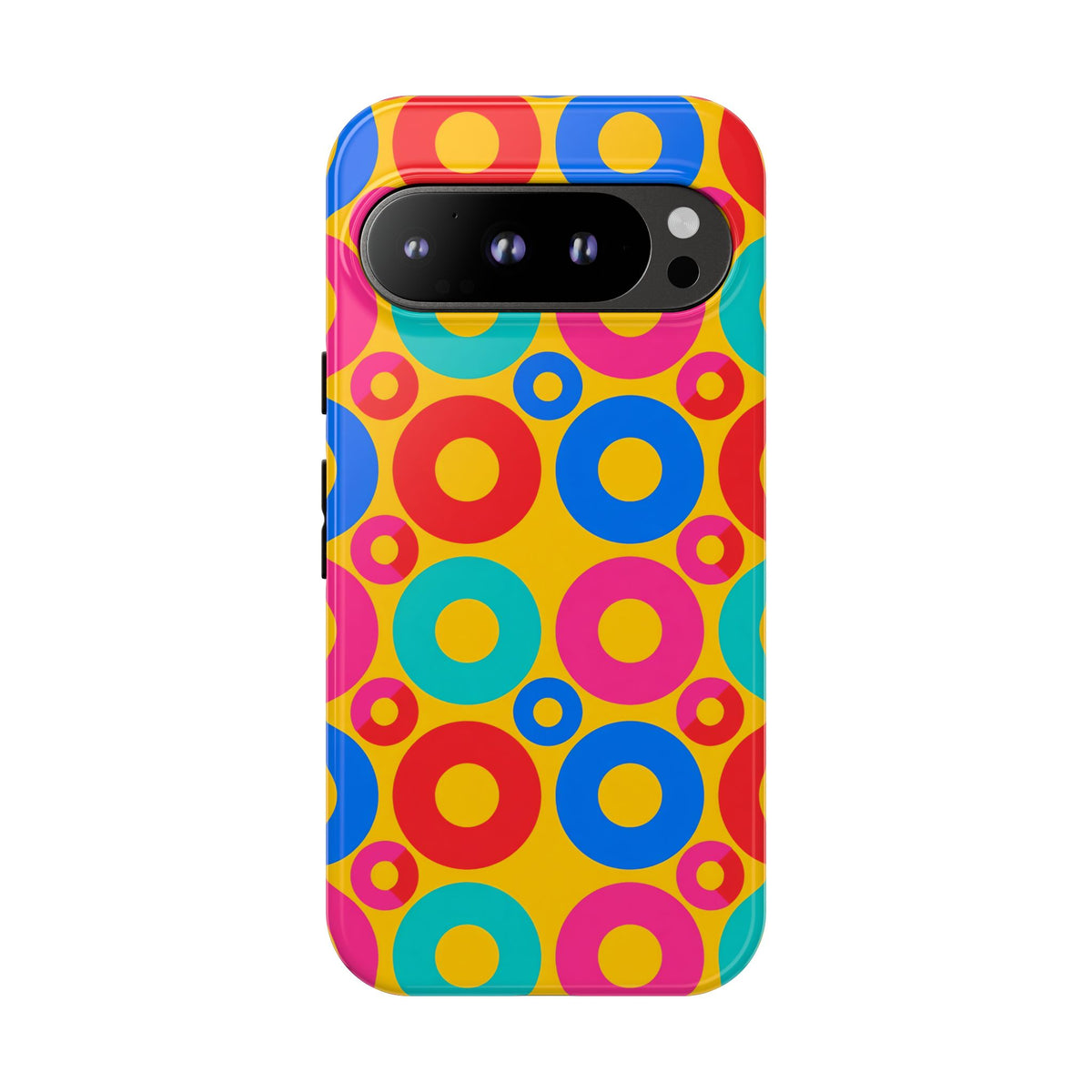 Big Ring Blocks Tough Phone Case – Geometric Blocks Pattern