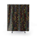 Jewel Metal Swirl Shower Curtain – Iridescent Fluid Pattern