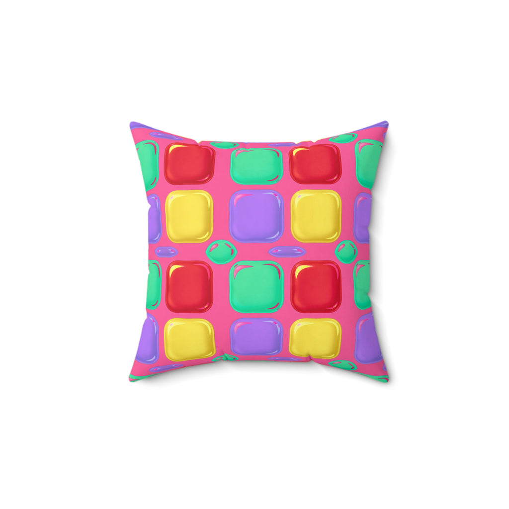Giant Puffy Glass Cushions Faux Suede Cushion – Candy Christmas