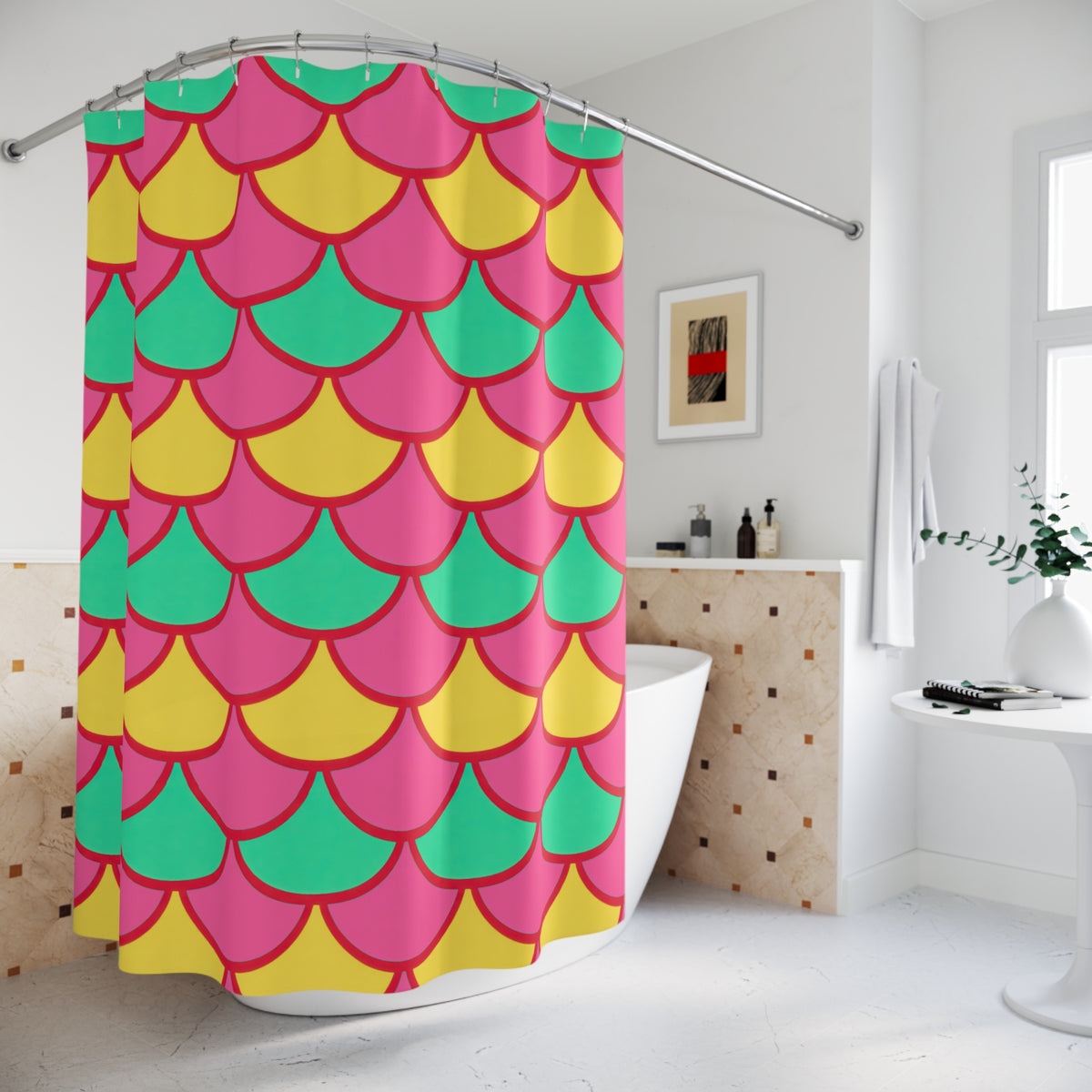 Big Jewel Scales II Shower Curtain – Candy Christmas