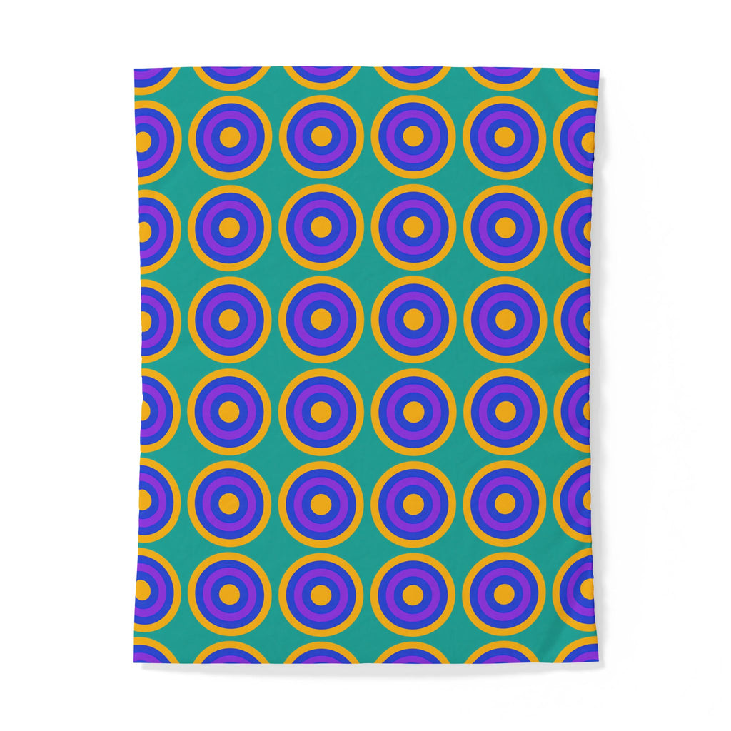 Mega Ring Grid Cotton Duvet Cover – Peacock Jewel
