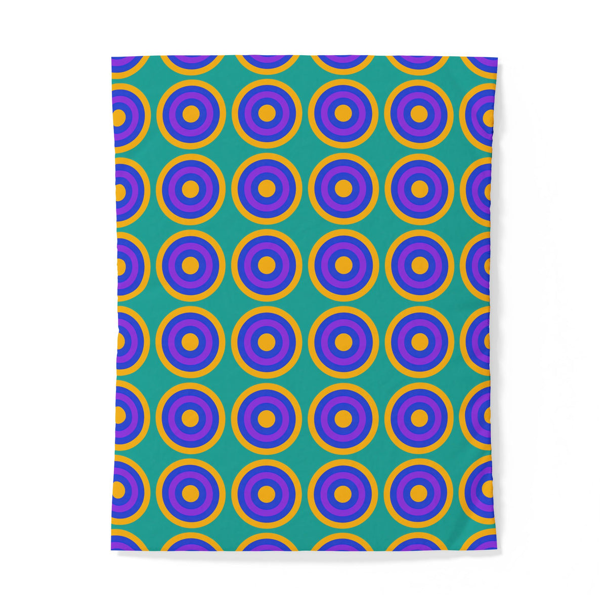 Mega Ring Grid Cotton Duvet Cover – Peacock Jewel
