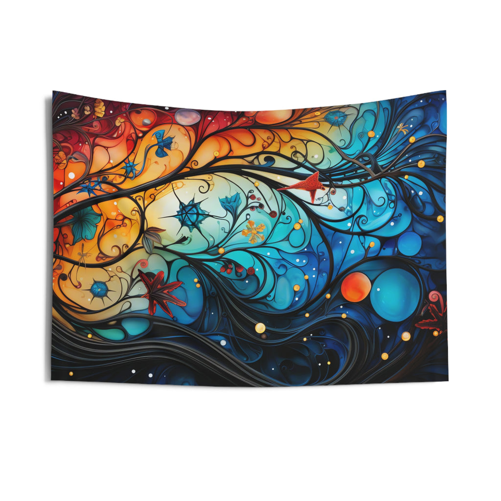 Cosmic Swirl Garden Wall Tapestry – Cosmic Swirl Art