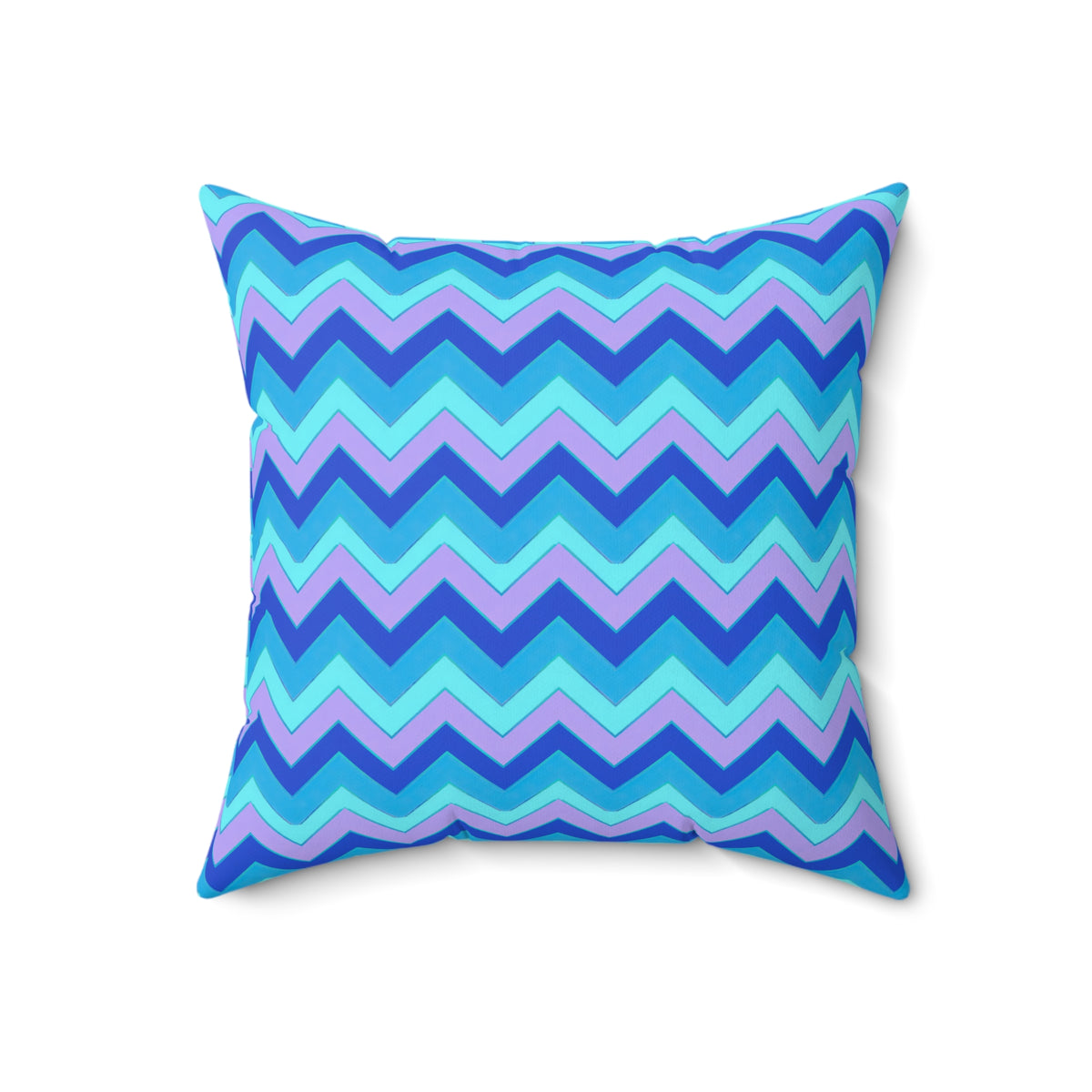 Jewel Chevron Bands Faux Suede Cushion – Ice Jewel