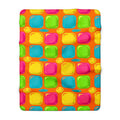 Giant Puffy Glass Cushions Sherpa Fleece Blanket – Hot Citrus Festive