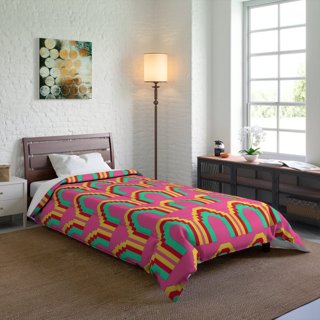 Grand Stepped Arches Comforter – Candy Christmas