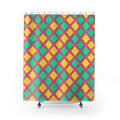Harlequin Gold Grid Shower Curtain – Candy Christmas
