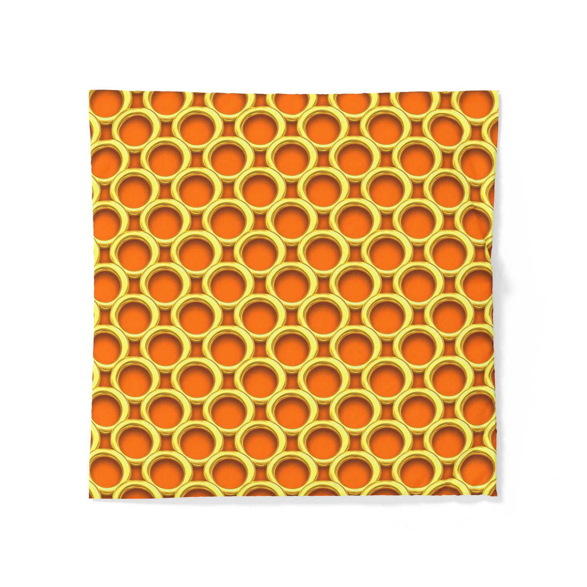Big Gold Ring Weave Cotton Duvet Cover – Hot Citrus Festive