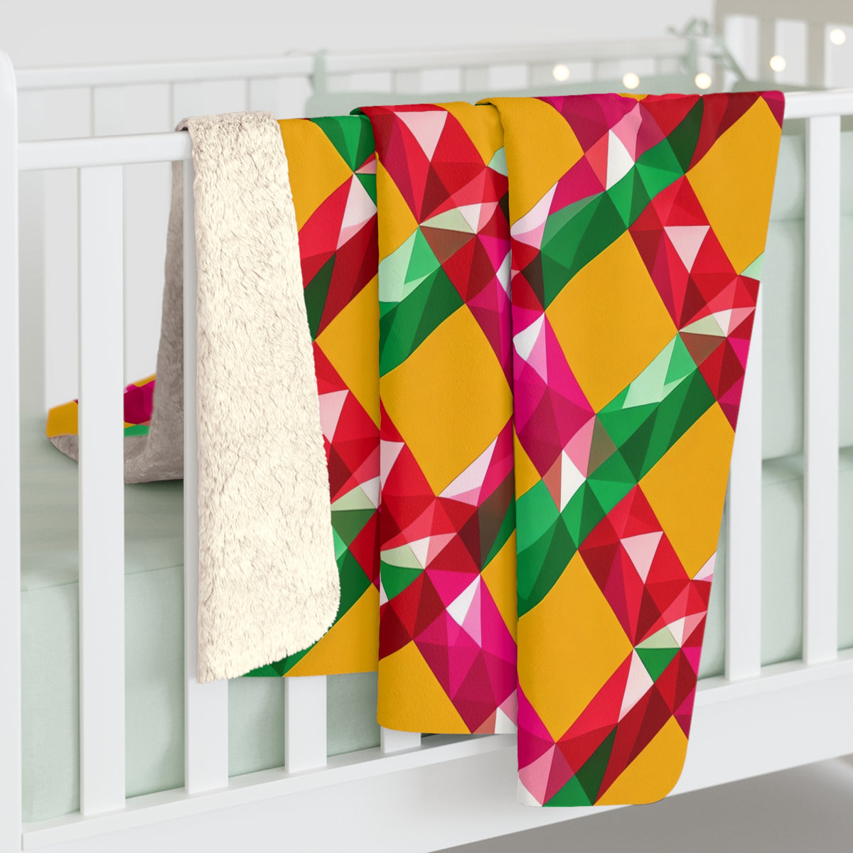 Big Jewel Prism Weave II Sherpa Fleece Blanket – Prism Weave Pattern