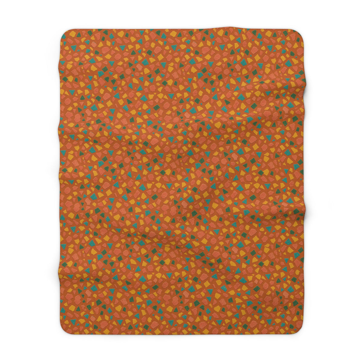Angular Shard Scatter Sherpa Fleece Blanket – Terrazzo Pattern