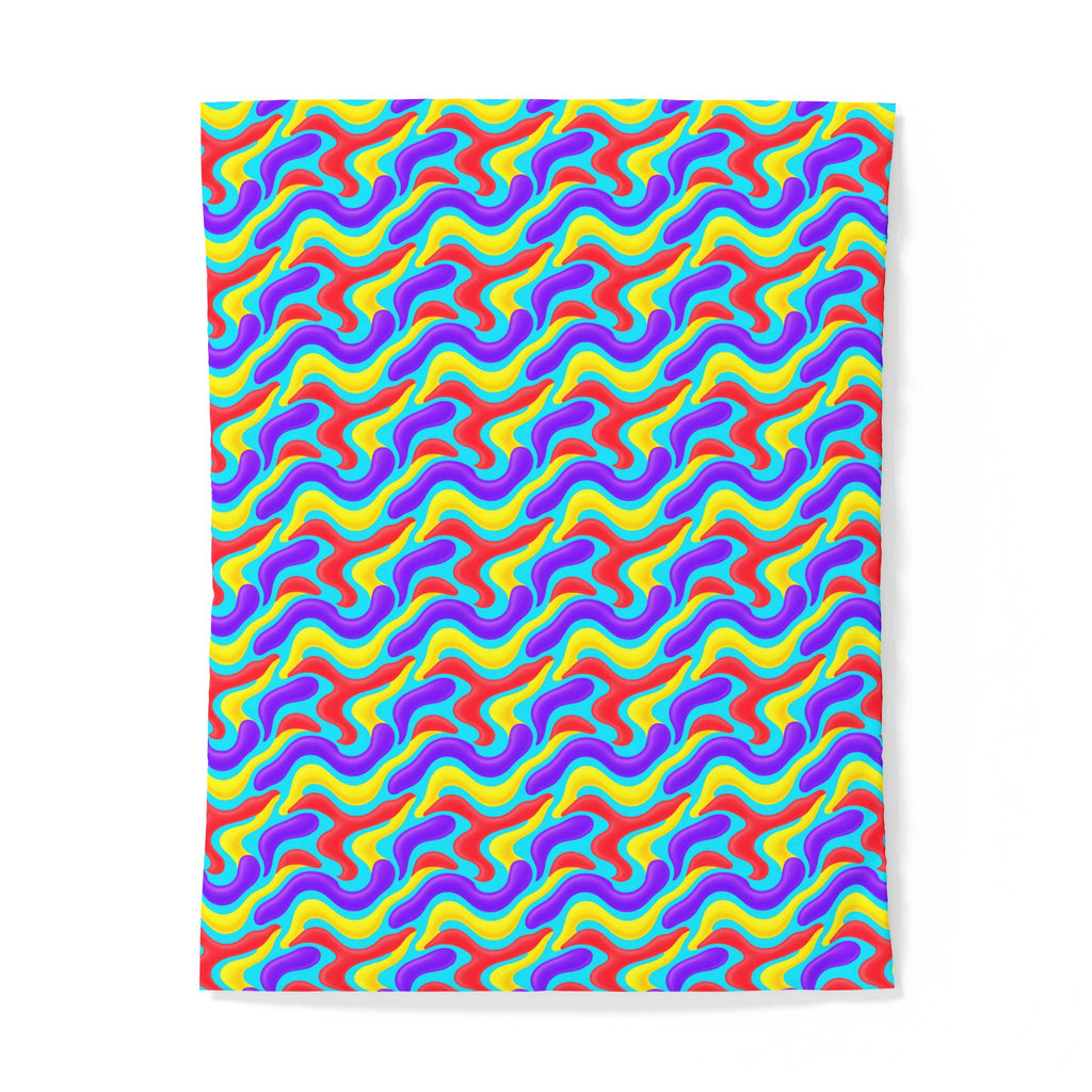Liquid Band Ripple Cotton Duvet Cover – Op-Art Fluid Bands Pattern