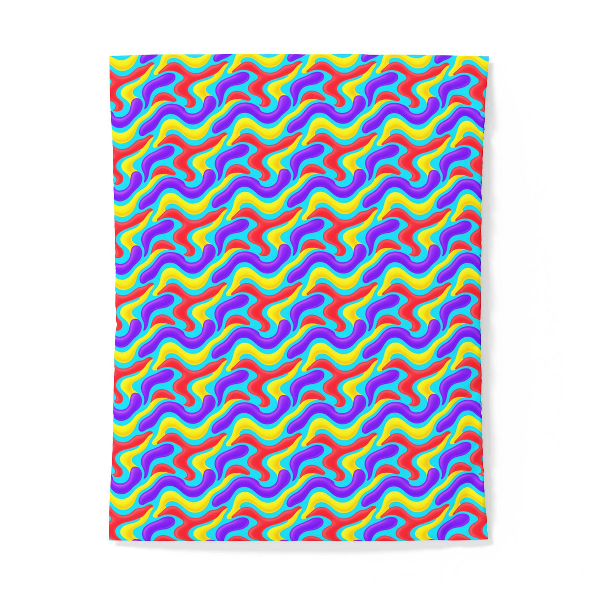 Liquid Band Ripple Cotton Duvet Cover – Op-Art Fluid Bands Pattern