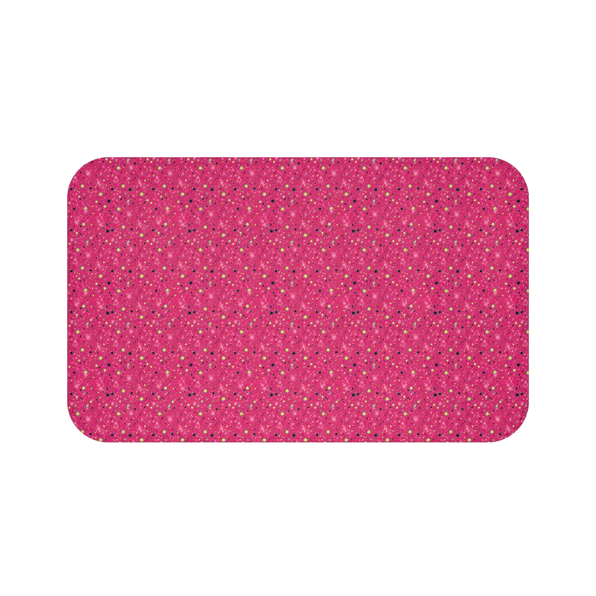 Pink Spray Field Bath Mat – Candy Pop on Raspberry
