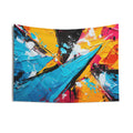 Shattered Blue Burst Wall Tapestry – Bold Abstract Art