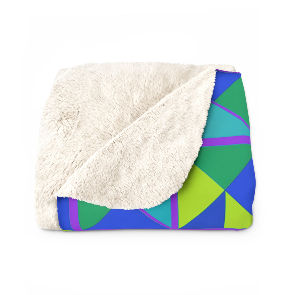 Split Square Fiesta Sherpa Fleece Blanket – Peacock Jewel