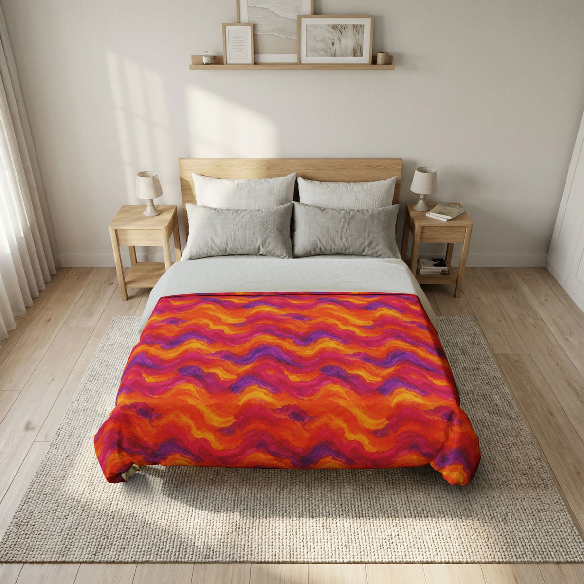 Ombre Wash Bands Cotton Duvet Cover – Ombre Wash Pattern
