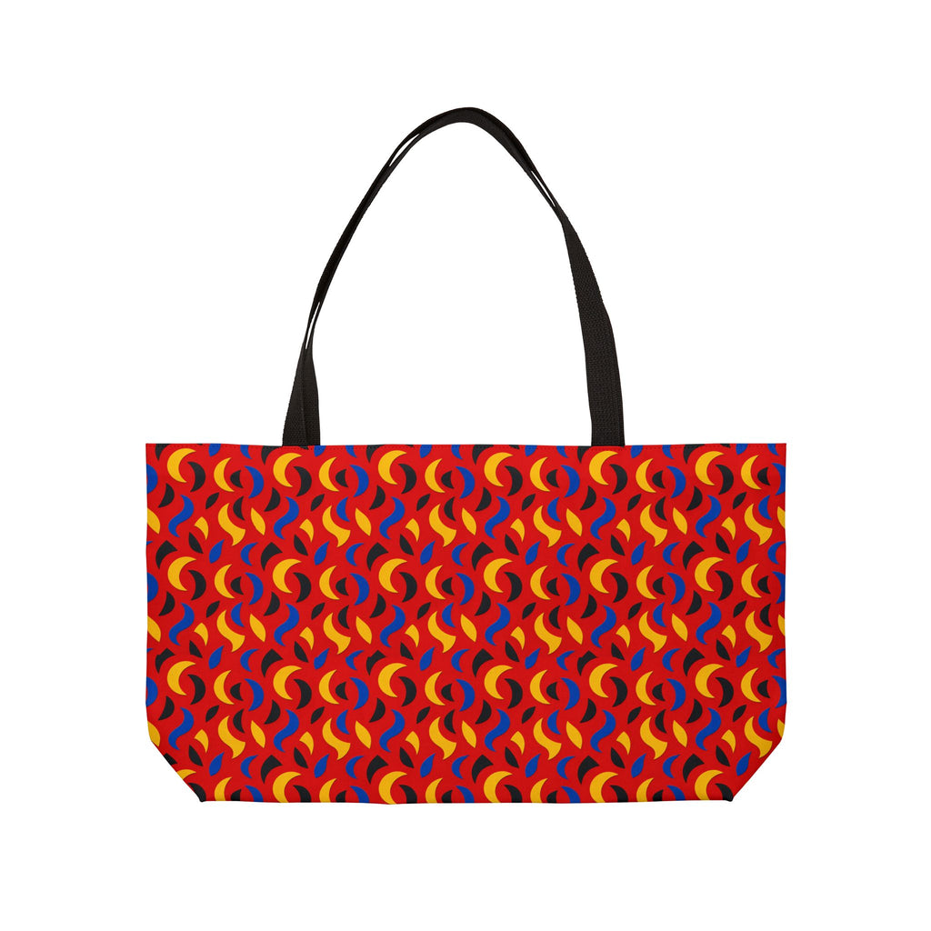 Swoosh Cutouts Weekender Tote Bag – Cut-Paper Abstract Pattern