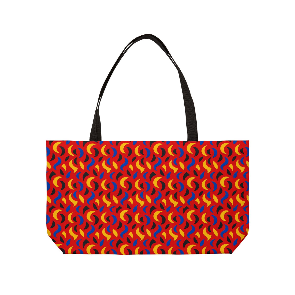 Swoosh Cutouts Weekender Tote Bag – Cut-Paper Abstract Pattern