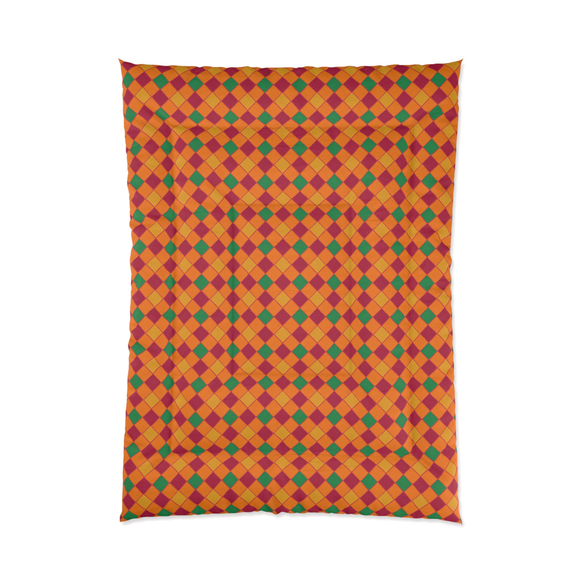 Jewel Harlequin Check Comforter – Cranberry Spice