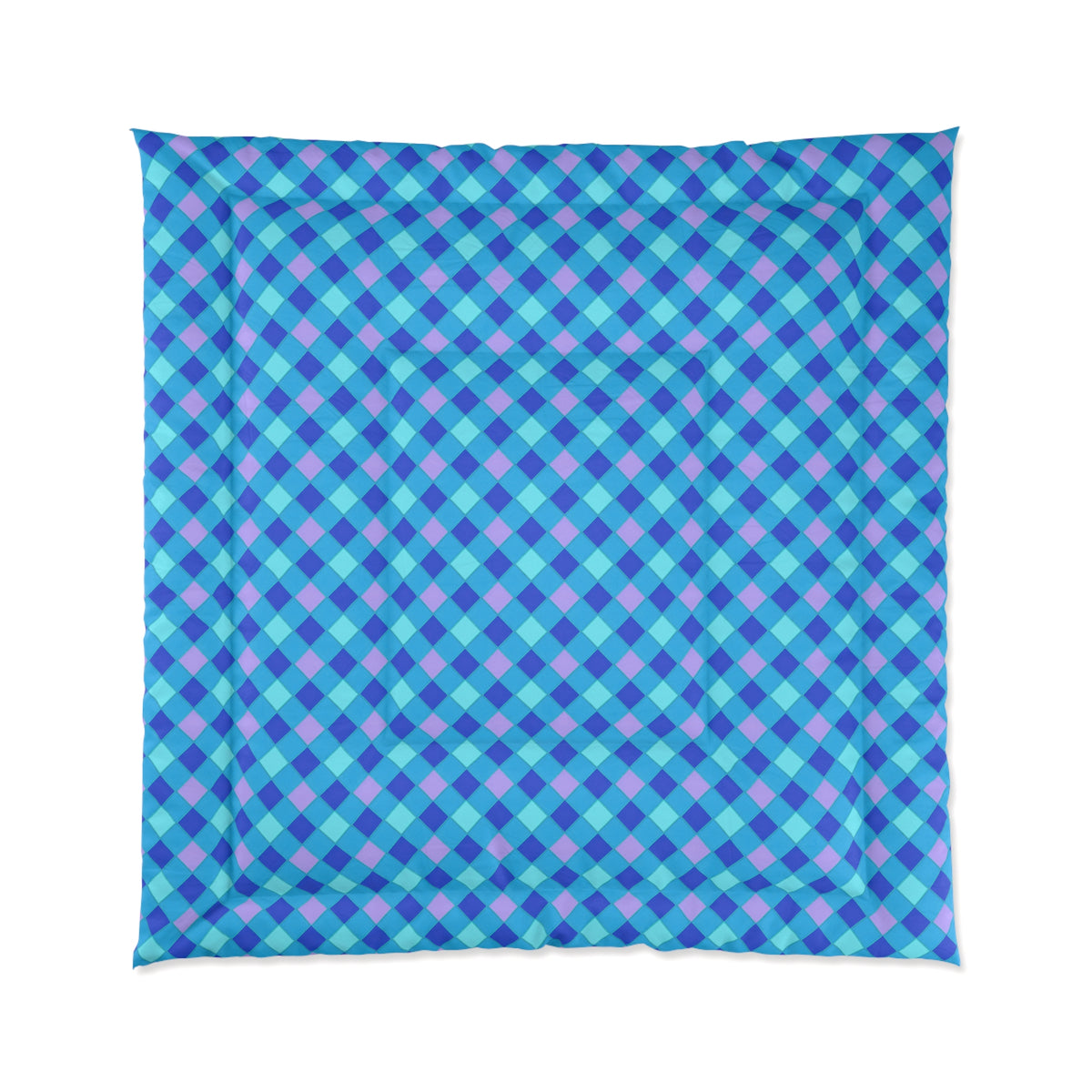 Jewel Harlequin Check Comforter – Ice Jewel