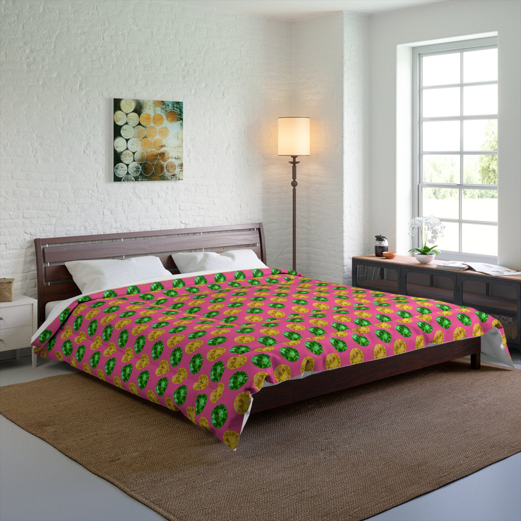Half-Drop Gem Grid Comforter – Candy Christmas