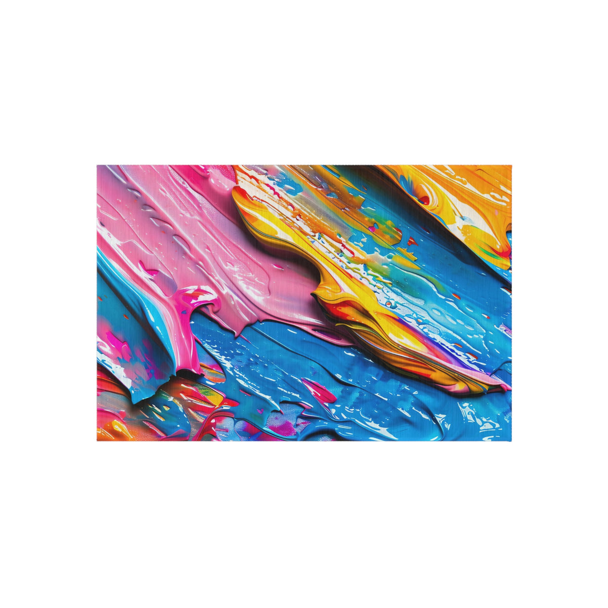 Vivid Paint Strokes Outdoor Rug – Paint Stroke Abstract