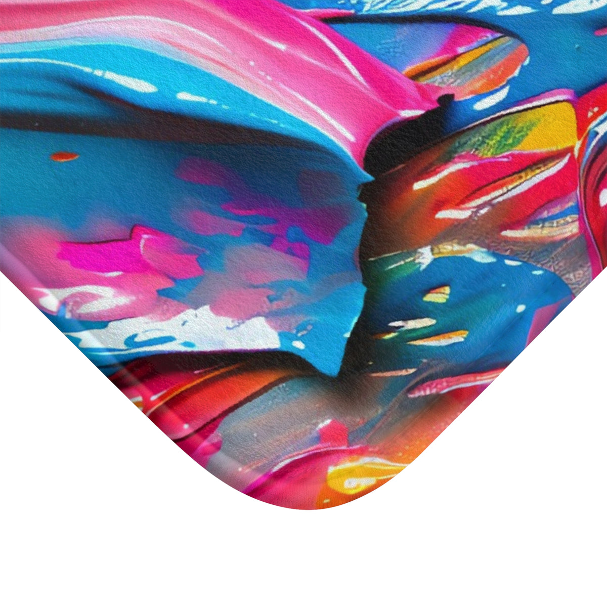 Vivid Paint Strokes Bath Mat – Paint Stroke Abstract