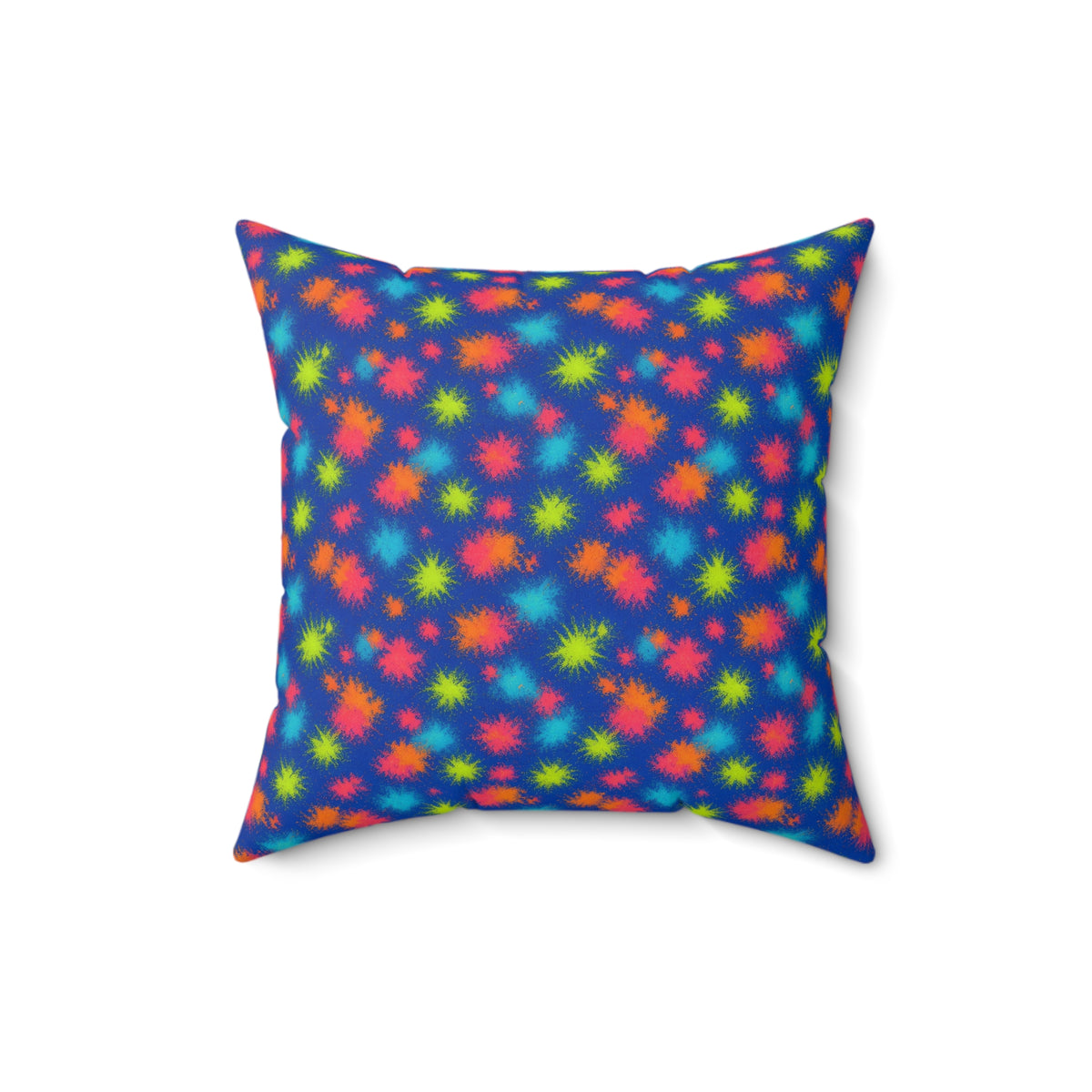 Speckle Bleed Faux Suede Cushion – Ice Dye Pattern