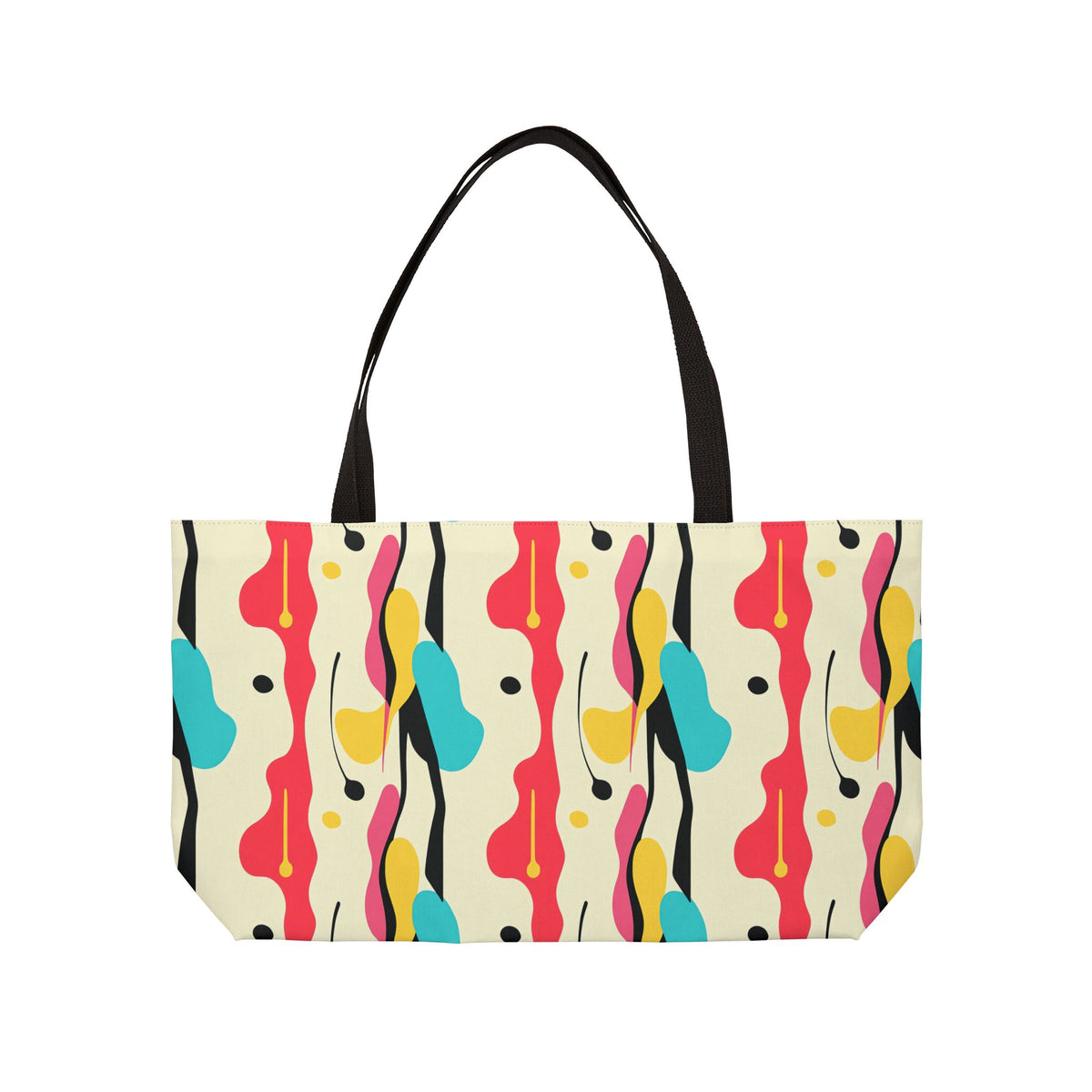 Cut-Out Blobs Weekender Tote Bag – Mid-Century Cut-Out Pattern