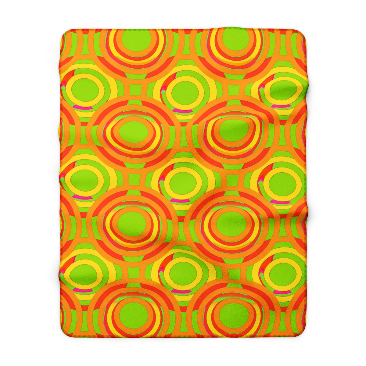 Interlocking Ring Ripples Sherpa Fleece Blanket – Hot Citrus