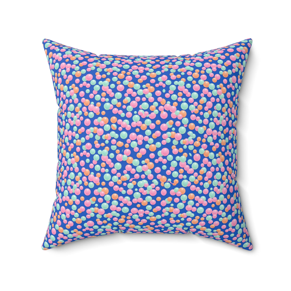 Bubble Cluster Pop Faux Suede Cushion – Soft Abstract Pattern